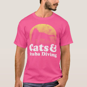 Cats and Scuba Diving Mannen of Vrouwenkat en Scu T-shirt