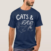 Cats and Tats Funny Cat Cool Cat Tattoo Liefhebber T-shirt (Voorkant)