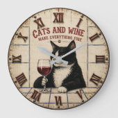 Cats and Wine Make Everything Fine Grote Klok (Voorkant)