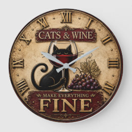 Cats and Wine Make Everything Fine Rustic Farm Grote Klok