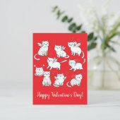 Cats Angels Happy Valentijnsdag Briefkaart (Staand voorkant)