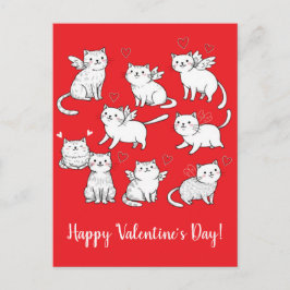 Cats Angels Happy Valentijnsdag Briefkaart
