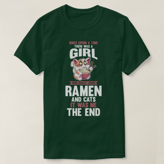 Cats Anime Ramen T-shirt (Design voorkant)