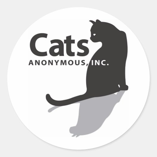 Cats Anoniem Logo Merchandise Ronde Sticker (Voorkant)