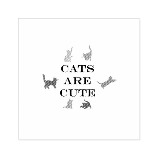 cats are cute rubberstempel (Afrduk)