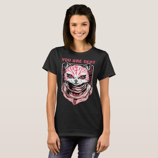 Cats Are Evil  Demon Kitty  You Are Next T-shirt (Voorkant volledig)