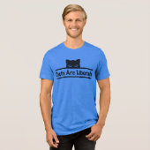Cats are Liberals Tri-Blend Shirt (Voorkant volledig)