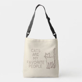 Cats are my favorite people crossbody tas (Achterkant)