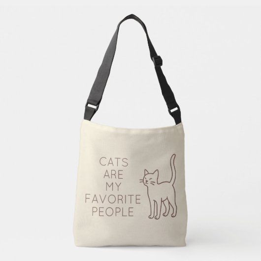 Cats are my favorite people crossbody tas (Voorkant)