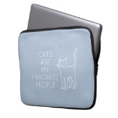 Cats are my favorite people laptop sleeve (Voorkant Links)