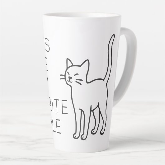 Cats are my favorite people latte mok (Rechterhoek)