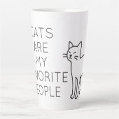Cats are my favorite people latte mok (Voorkant)