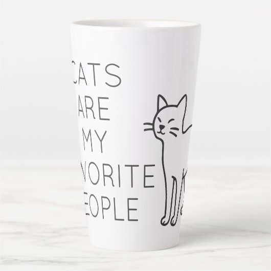 Cats are my favorite people latte mok (Voorkant)