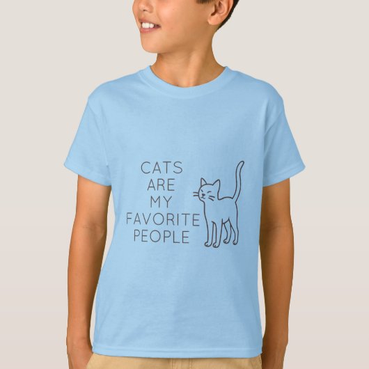 Cats are my favorite people t-shirt (Voorkant)