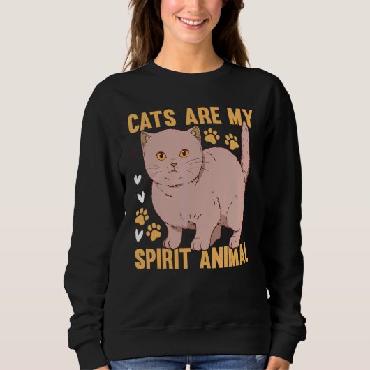 Cats Are My Spirit Animal I Cat Owner Cute Cat  I  Trui (Voorkant)