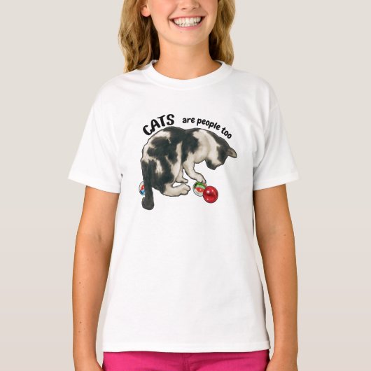 CATS are People Too, Cat and MARBLES T-shirt (Voorkant)
