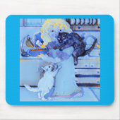 Cats 🐈‍⬛ 🐈 At Breakfast 🥞  Muismat (Voorkant)