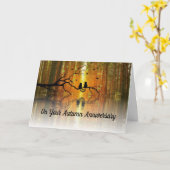 Cats Autumn Jubileum Wenskaart Kaart (Gele Bloem)