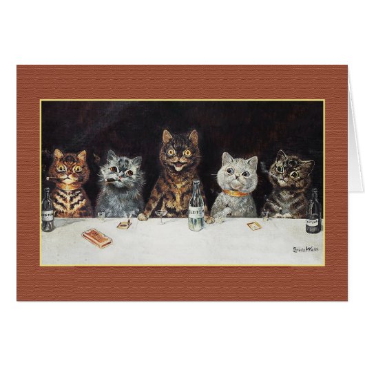 CATS BACHELOR PARTIJ, Vintage Louis Wain (Voorkant Horizontaal)