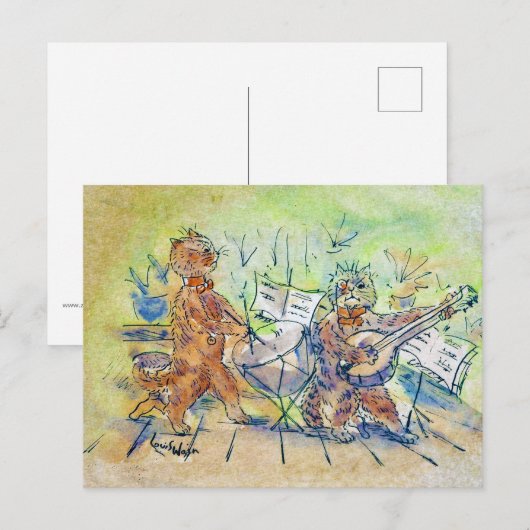 Cats Band, Louis Wain Briefkaart (Voorkant / Achterkant)