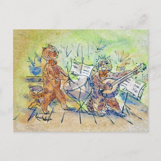 Cats Band, Louis Wain Briefkaart (Voorkant)