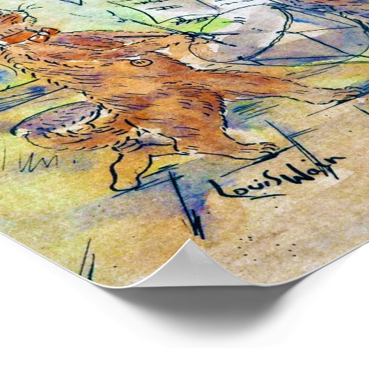 Cats Band, Louis Wain Poster (Hoek)