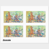 Cats Band, Louis Wain Rechthoekige Sticker (Vel)