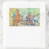 Cats Band, Louis Wain Rechthoekige Sticker (Tas)