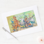 Cats Band, Louis Wain Rechthoekige Sticker (Envelop)