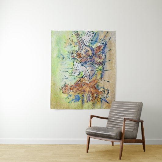 Cats Band, Louis Wain Wandkleed (In situ)