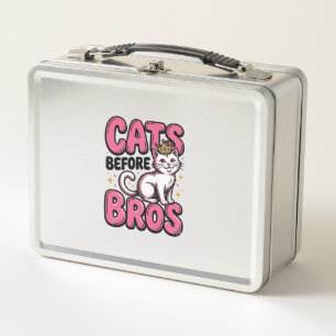 Cats Before Bros Vintage Kat Kroon T-shirt Ontwerp