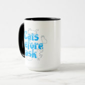Cats Before Tasks Funny Cat Mug Mok (Voorkant links)