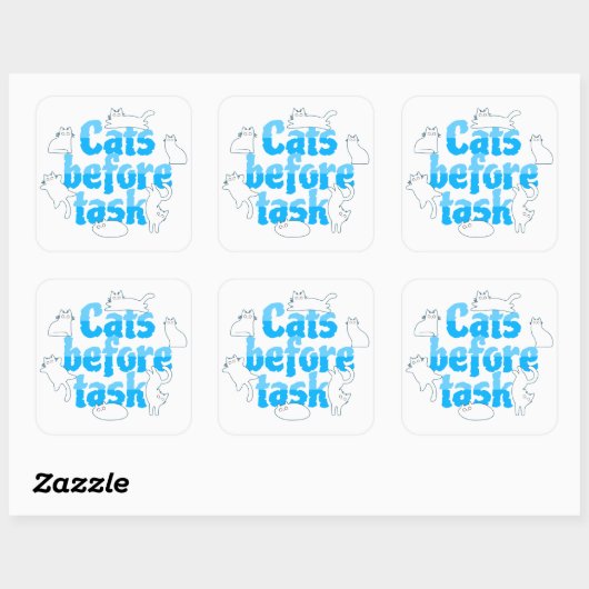Cats Before Tasks Sticker (Vel)