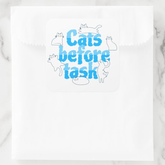 Cats Before Tasks Sticker (Tas)