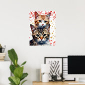Cats beste vrienden Poster (Thuiskantoor)