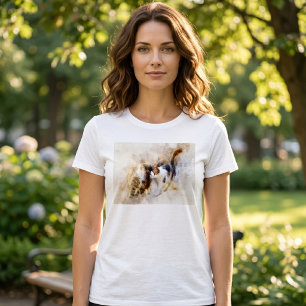 Cats beste vrienden voor altijd waterverf t-shirt