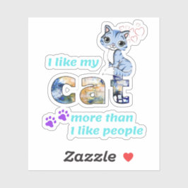 "Cats Better Company Than Mannen" Stijlvol artwork Sticker