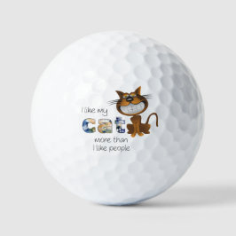 "Cats Better Company Than Men" Stylish Artwork Golfballen