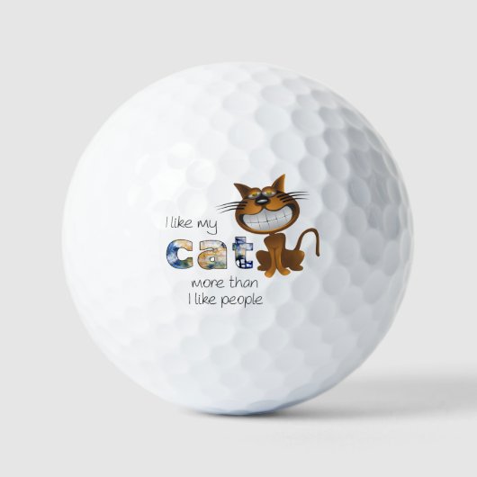 "Cats Better Company Than Men" Stylish Artwork Golfballen (Voorkant)
