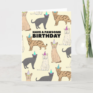 Cats Birthday Card Kaart
