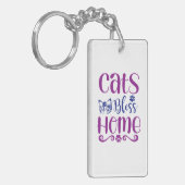 Cats Bless Home: Keychins Sleutelhanger (Voorkant Links)