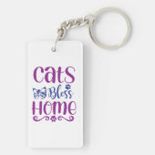 Cats Bless Home: Keychins Sleutelhanger (achterkant)