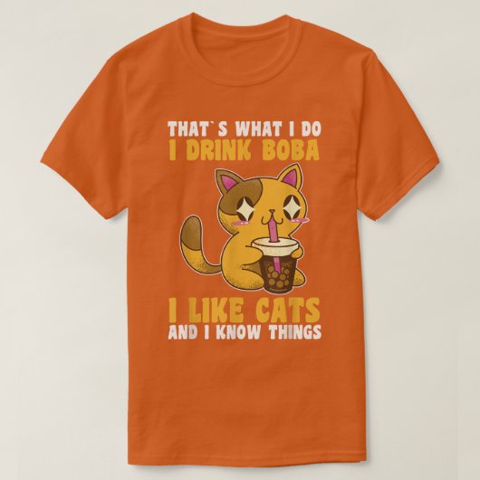 Cats Boba Tea Bubble Tea T-shirt (Design voorkant)