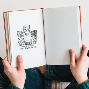  Cats Boekenplank Boekenplaat Rubberstempel