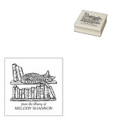  Cats Boekenplank Boekenplaat Rubberstempel (Gestempeld)