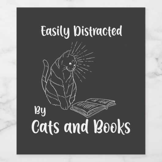 Cats Boos House Cat Gift Wijn Etiket (Enkel label)