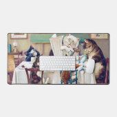 Cat's Breakfast Time, Louis Wain Bureaumat (Keyboard & Muis)