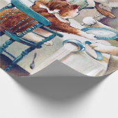 Cat's Breakfast Time, Louis Wain Cadeaupapier (Hoek)