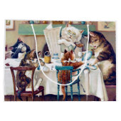 Cat's Breakfast Time, Louis Wain Groot Cadeauzakje (Achterkant)