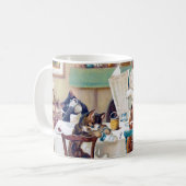 Cat's Breakfast Time, Louis Wain Koffiemok (Voorkant links)